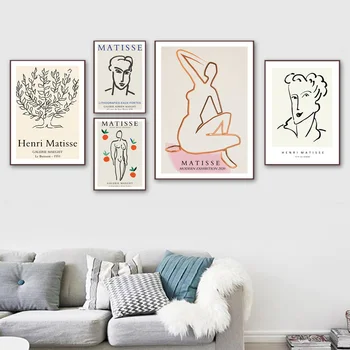 

Vintage Abstract Matisse Line Body Figure Wall Art Canvas Painting Nordic Posters And Prints Wall Pictures For Living Room Decor