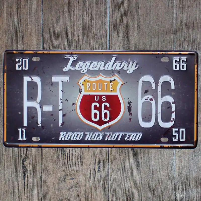 Route 66 металлическая пластина винтажная табличка для кафе украшение знак Ретро Бар Декоративное искусство настенный постер для дома Декор 15x30 см - Цвет: 9401