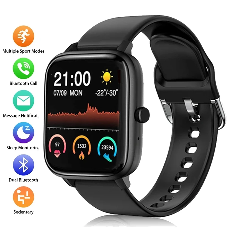 Умные часы на Android мужские вызовов через Bluetooth сердечного ритма крови Давление