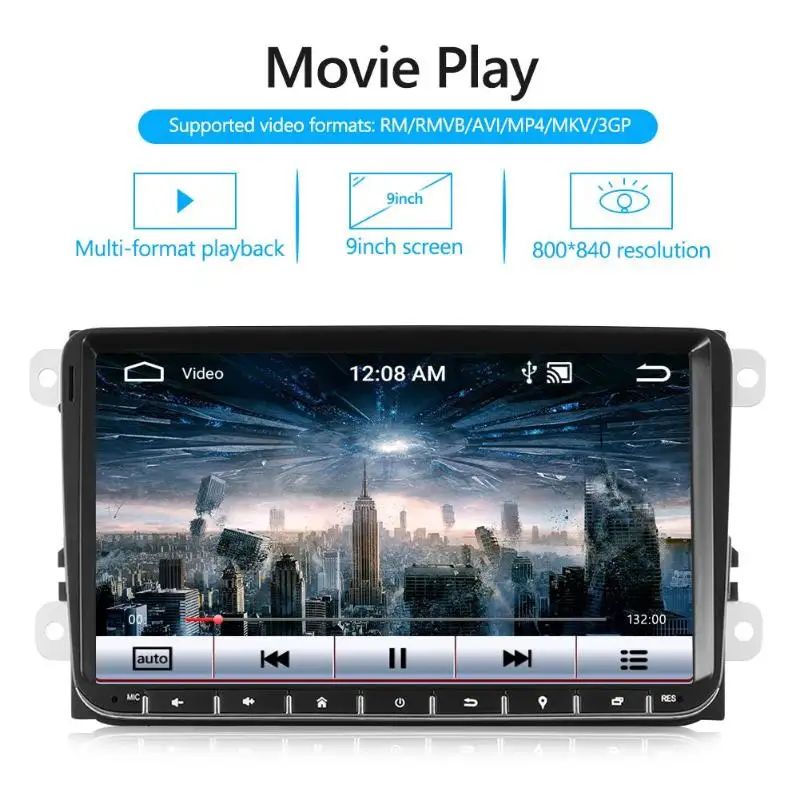 

SWM 9 inch Screen Android 9.0 Car Stereo GPS Nav BT WiFi RDS AM FM Radio