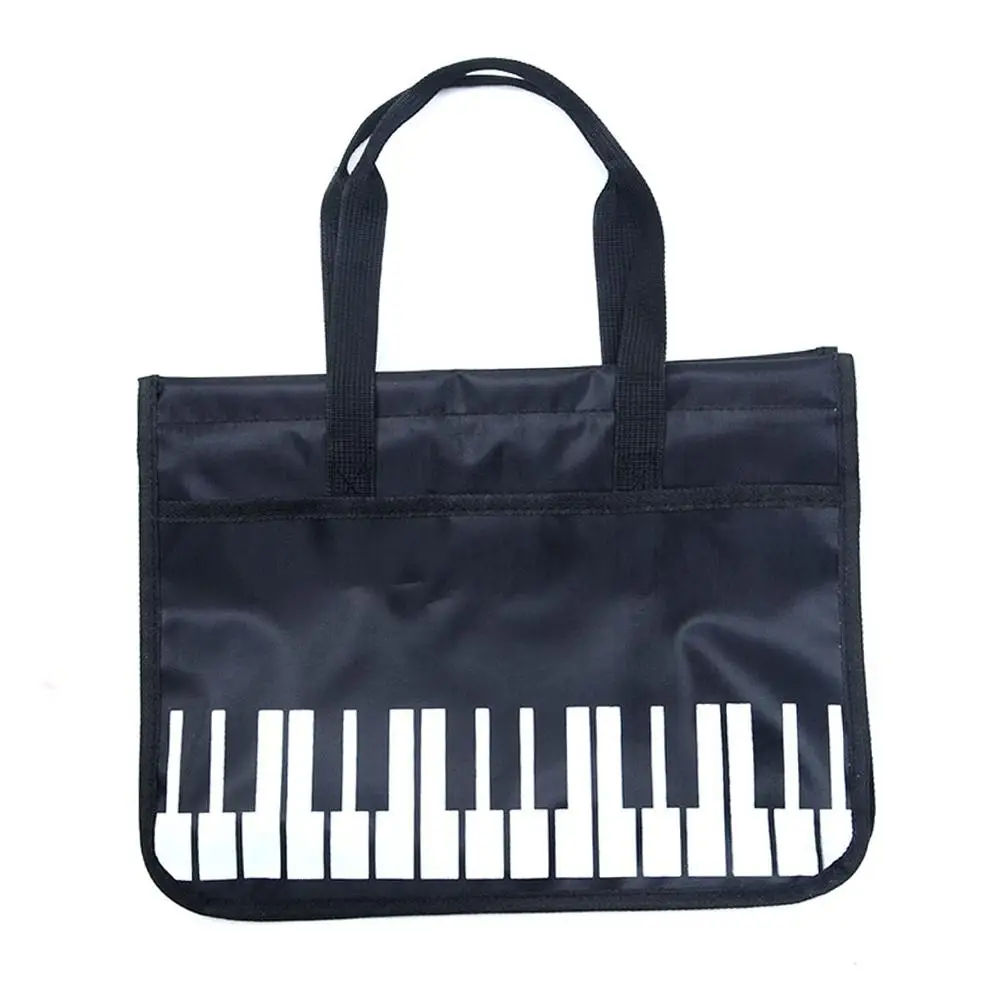 

Piano Keys Music Tote Bag Waterproof Oxford Cloth Handbag Shoulder Bag Large Capacity Piano Buttons Organizer Fast Delivery