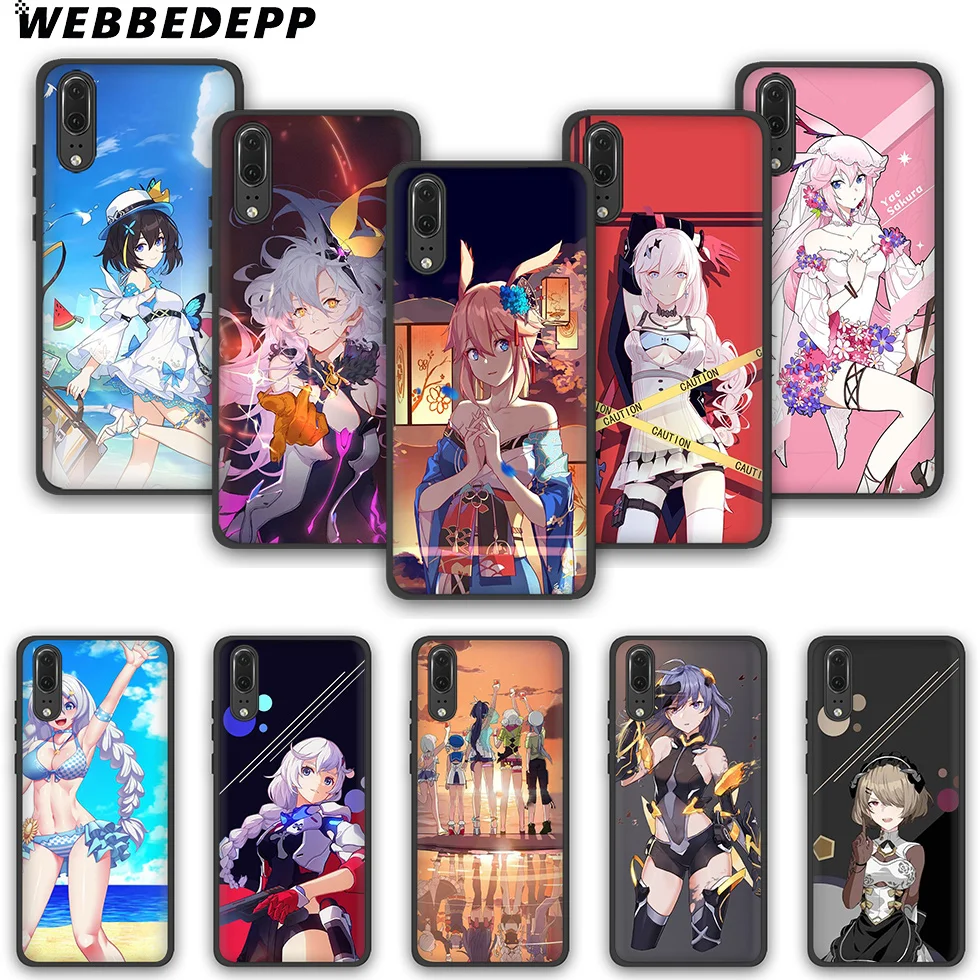 WEBBEDEPP Honkai Impact 3 модный мягкий чехол для телефона Huawei P10 P20 P30 Lite Pro Y6 Y7 Prime 2018 Y9 2019 |