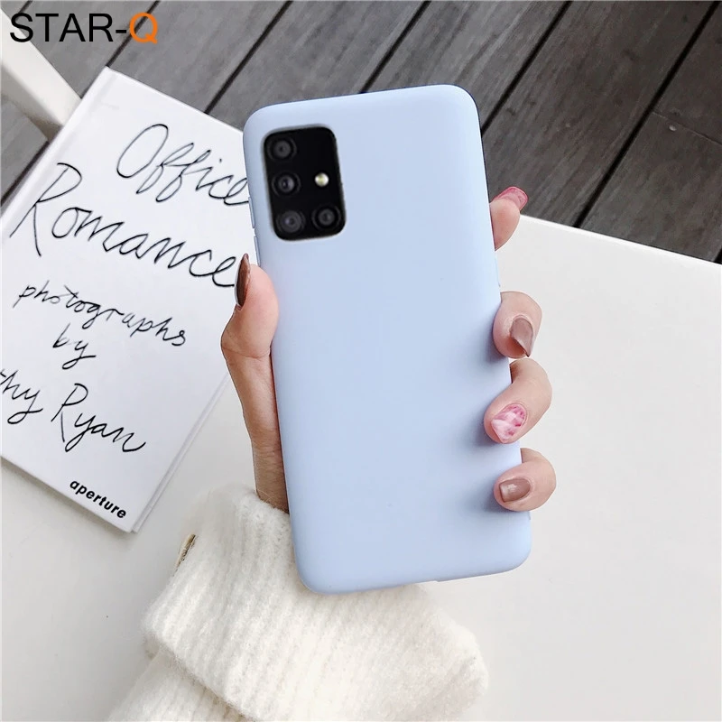 candy color silicone phone case for samsung galaxy a51 a71 5g a31 a11 a41 m51 m31 a21s a91 A81 A01 matte soft tpu cover flip phone case Cases & Covers