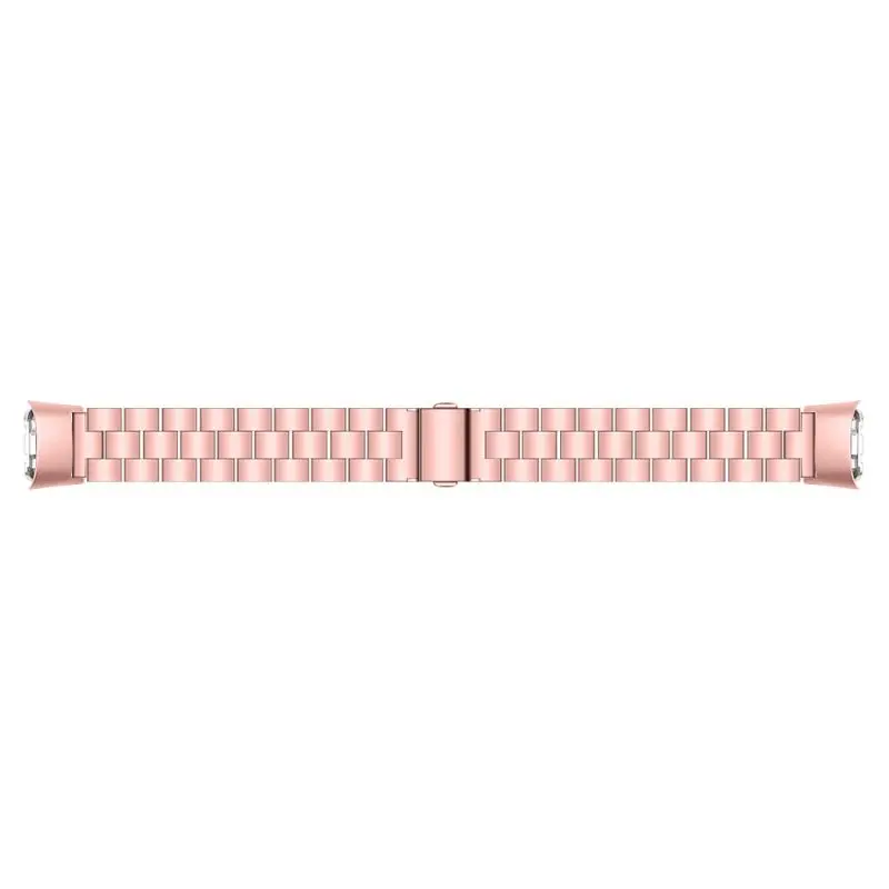 Подходит для samsung Galaxy Fit SM-R370 три Бусы из нержавеющей стали ремешок - Цвет: Rose Pink