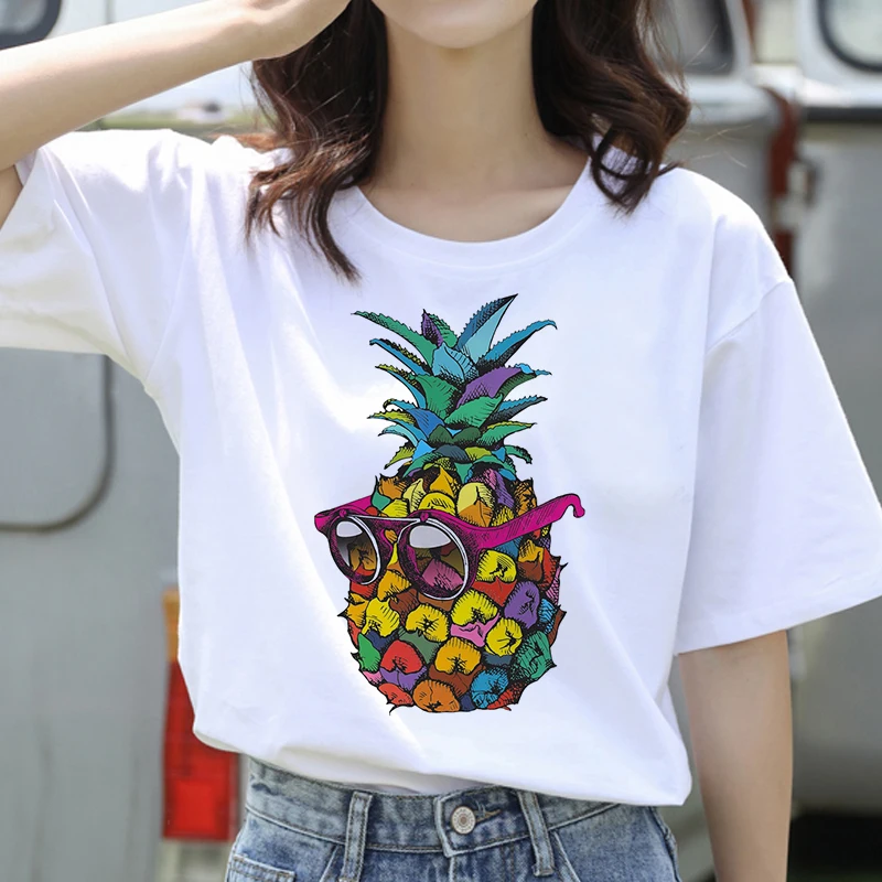 

Pineapple Fruit Clothing Printed T-shirt Women's T-shirt Fashion Women's Top Graphic T-shirt Women's Kawaii Camisas T-shirt