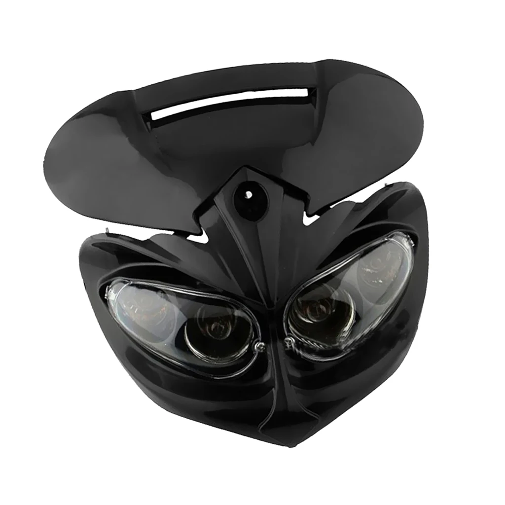 Black  Motorcycle Headlight Fairing Lamp For Streetfighter Dirt Bike