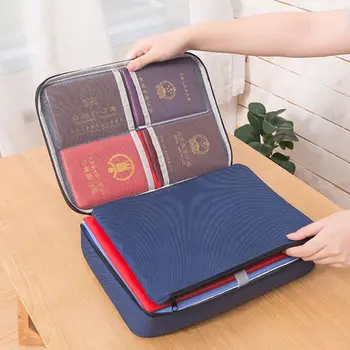 

Document Ticket Storage Bag Waterproof Large Capacity Different Compartments Certificates Files Organizer for Home Office Travel
