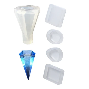 

1x DIY Silica Gel Cone Mold Making Jewelry Pendant & 15 Pack Silicone Resin Pendant Mould Jewellery Molds