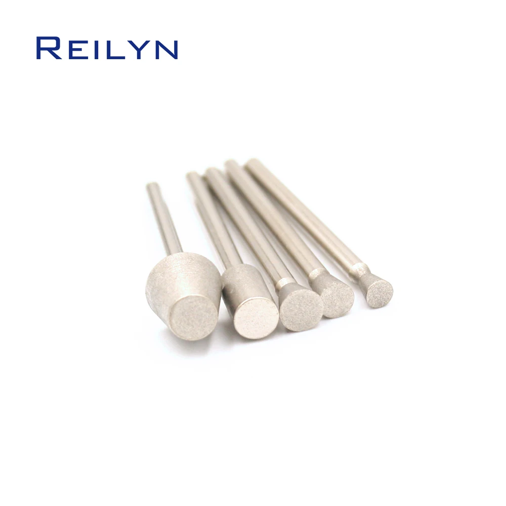 다이아몬드 연마 헤드 그라인딩 비트 버 세트, 드레멜 액세서리, 회전 도구용 조각 옥, 50 개