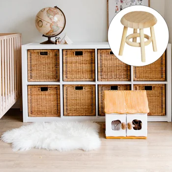 

1Pc Lightweight Adorable Miniature Creative Stool Furniture Model footstool for Children Decoration Adornment Kids