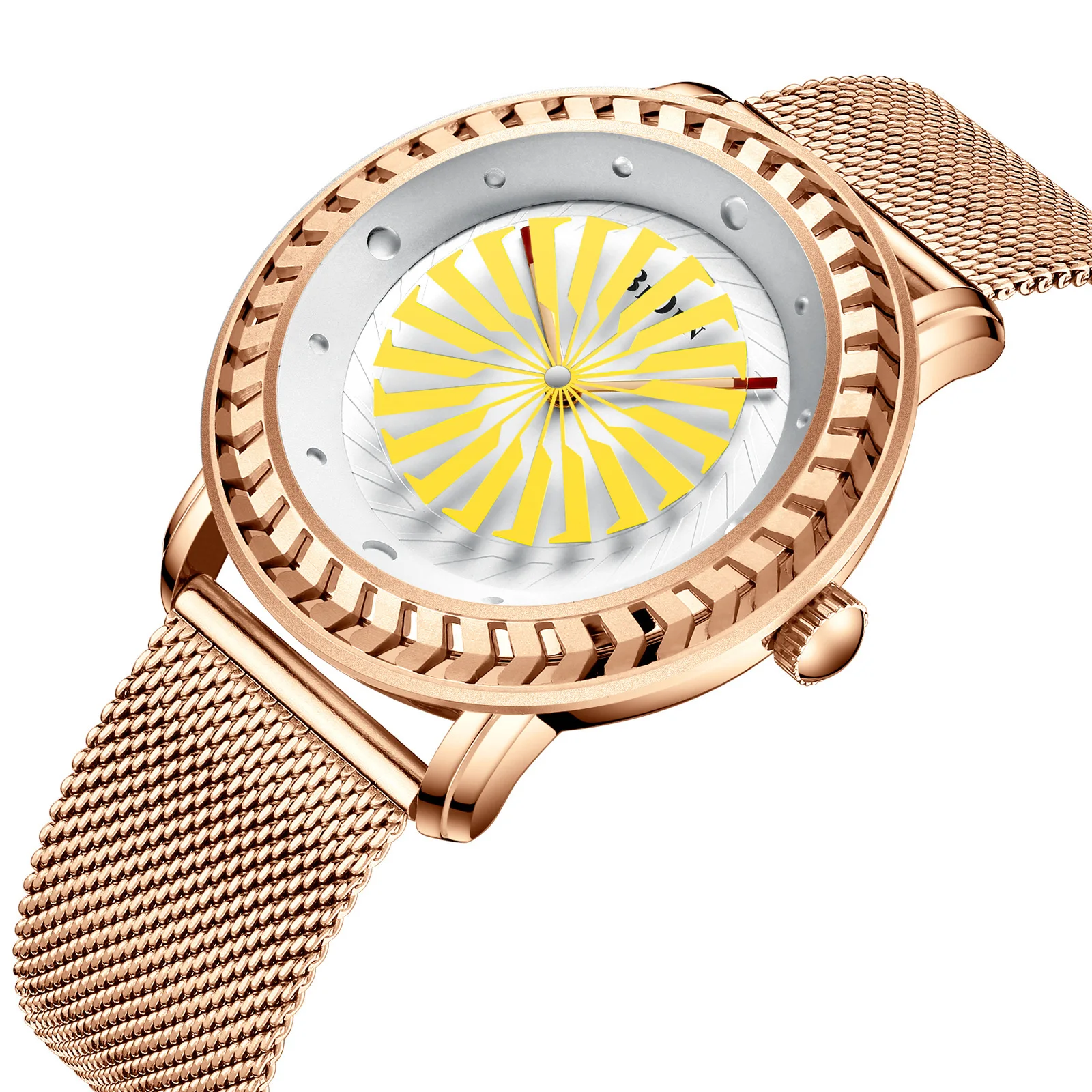 

Biden Quartz Watch Women's South Korea-Style Mesh Belt WOMEN'S Watch Turntable Mesh Belt Female Quartz Watch