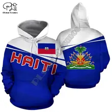 Для мужчин и женщин Haiti Caribbean Sea print 3D толстовки забавные флаг страны модные толстовки с капюшоном с длинным рукавом унисекс пуловер