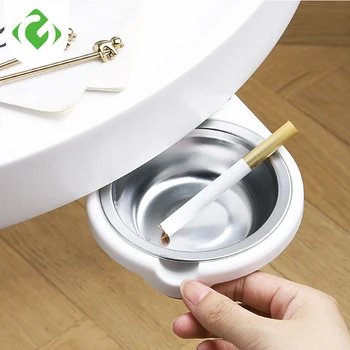 

Creative Seemless Stickers Free Punched Rotating Ash Tray Office Living Room Home Simple Hidden under the Table GUANYAO