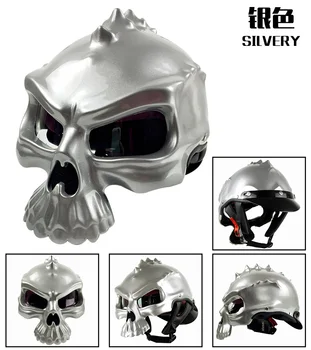 

Half Face Retro Breathable Kask Skull Motor Helmets Motorcycle Helmet casco capacete moto For Soman CG489 DOT Approved