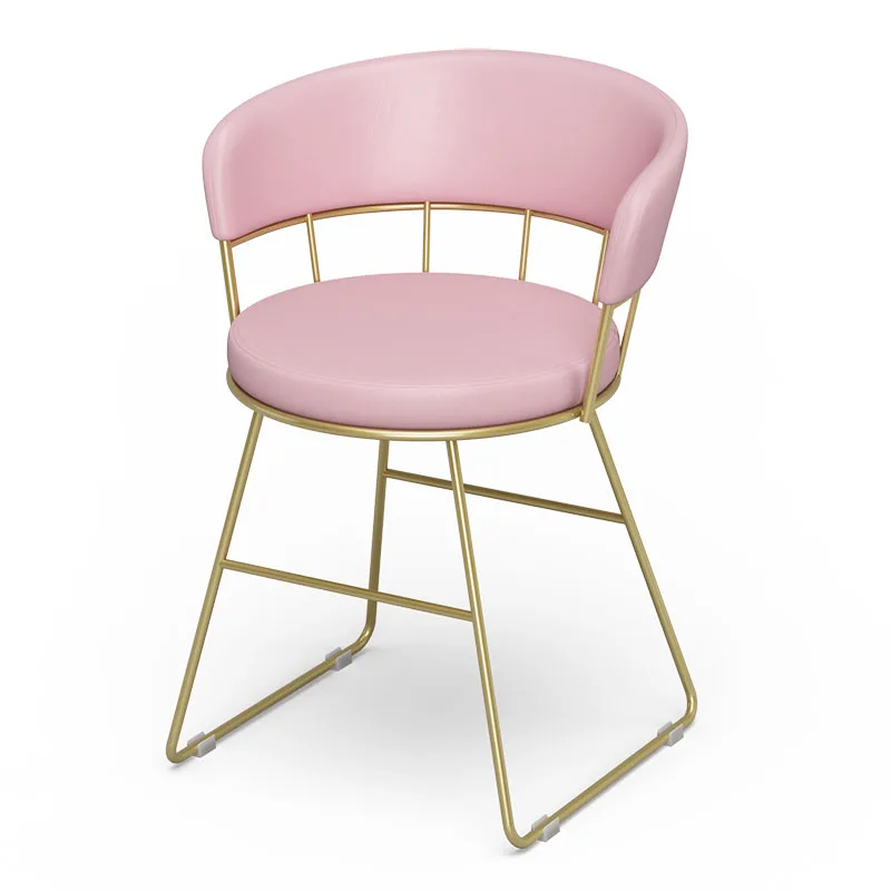  Girls Pink Makeup Chair Modern Minimalist Dressing Table Stool Subnet Red Inseat Chair Nordic Bedro - 4000266863295