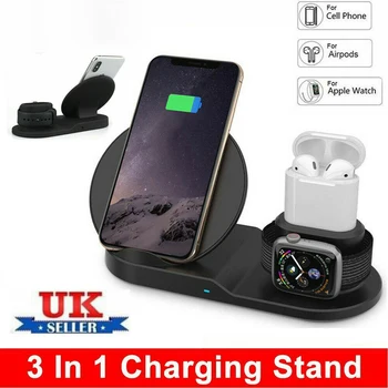 

3 in 1 Qi Wireless Charger Phone Charger Watch Earphone Charger for Smart Phone Apple Watch Series Apple AirPods New