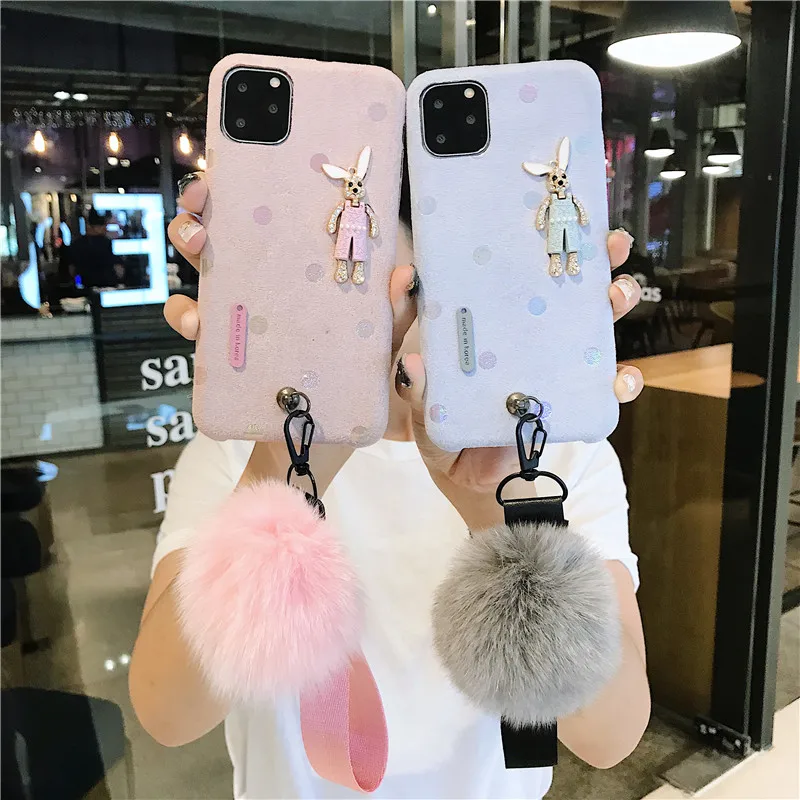 Для iphone 11 pro max Прекрасный 3D чехол-Кролик для XS XR X 8plus 7P 6P 7 6S мультяшная Утка милый