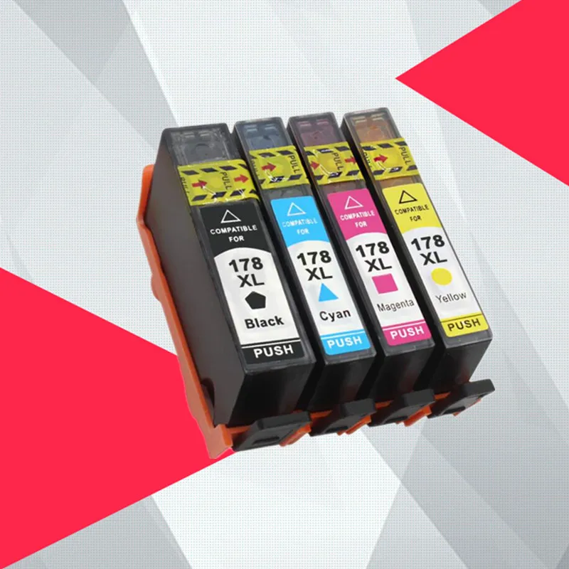 4PK совместимый чернильный картридж для HP 178 Для 178XL Photosmart 5510 5515 6510 7510 B109a B109n B110a