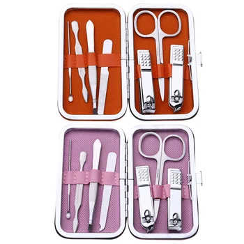 

2 Sets 14pcs Stainless Steel Nail Clippers Nail Manicure Nail Scissors Nail Art Tool for Professional and at Home Use (Orange, P