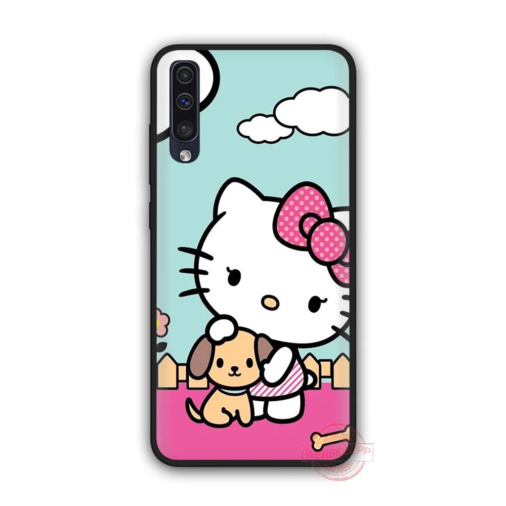 WEBBEDEPP Hello kitty Мягкий чехол для телефона для samsung A10S A6 7 8 9 A10 20 A40 A50 A60 A70S M10 M20 30 - Цвет: 4