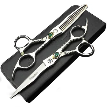 

Pet Scissors Stainless Steel 440C Hairdressing Scissors 6 Inch Bearing Hairdressing Scissors Hairstylist Special Kit tijeras