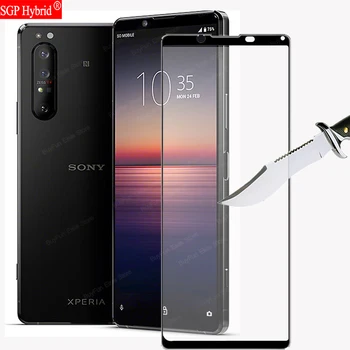 Перейти на Алиэкспресс и купить Полное покрытие закаленное стекло для Sony Xperia 1 II Защитное стекло для экрана для Sony Xperia1 II защитное стекло не пленка