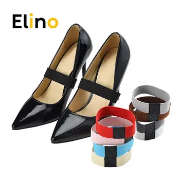 

Elino High Elastic PU Shoe Straps Anti-loose for Girls Women Hold Loose High Heels Flat 1 Pair Shoes Belts Solid Color Shoelaces