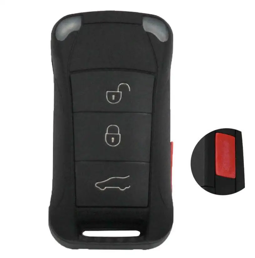 Новый для Porsche Cayenne 2003 2012 дистанционный чехол ключа Fob Case 3 кнопки с тревогой|Ключ
