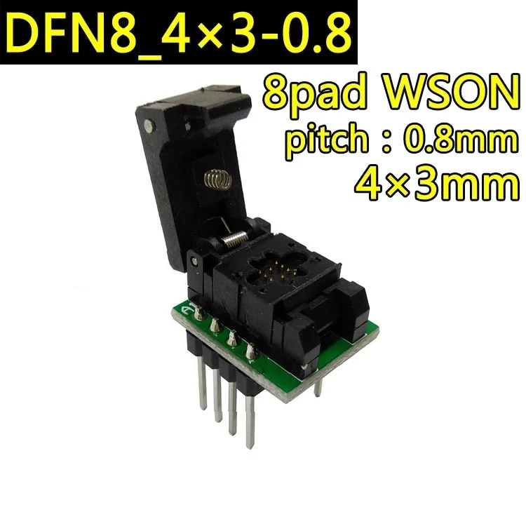 

U-PDFN8 burner QFN8-0.8 WSON8 MLP8 4*3mm flip probe test stand