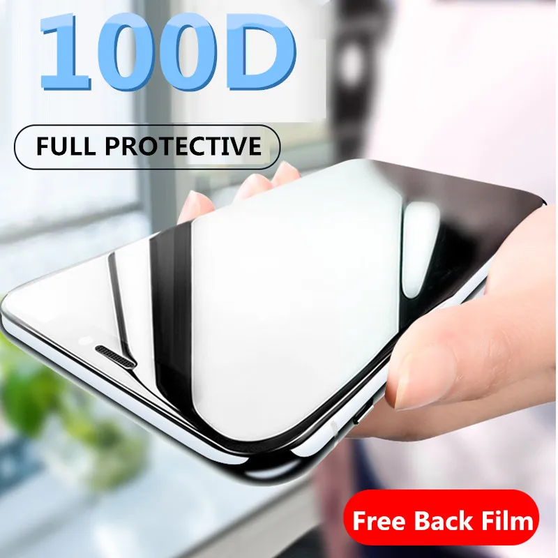 100D Schutz Gehärtetem Glas Auf Die Für iPhone 11 Pro 6 6s 7 8 Plus X Glas Screen Protector für iPh