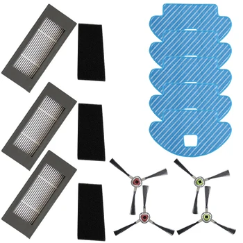 

3*Filter+ 4*Side Brush+ 5*Mop Cloth For ECOVACS DEEBOT OZMO 930 Vacuum Cleaner