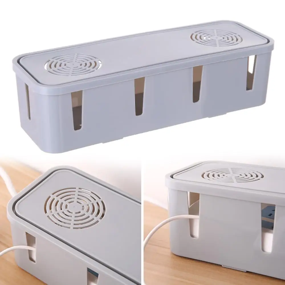 1pc Safety Cable Storage Box Wire Management Socket Tidy Organizer Home Room Container Cable Management Case Home Decor