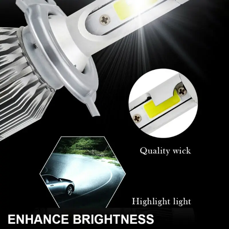 S2LED H7, супер белый луч, автомобильные фары, лампы, противотуманные фары, 2 шт., автомобильные аксессуары, лампа