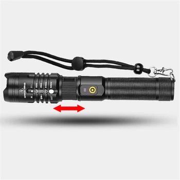 

XANES A85 XHP50 Flashlight 3 Modes Waterproof USB Chargeable Zoomable Work Lamp Camping Hunting LED Torch Light Portable