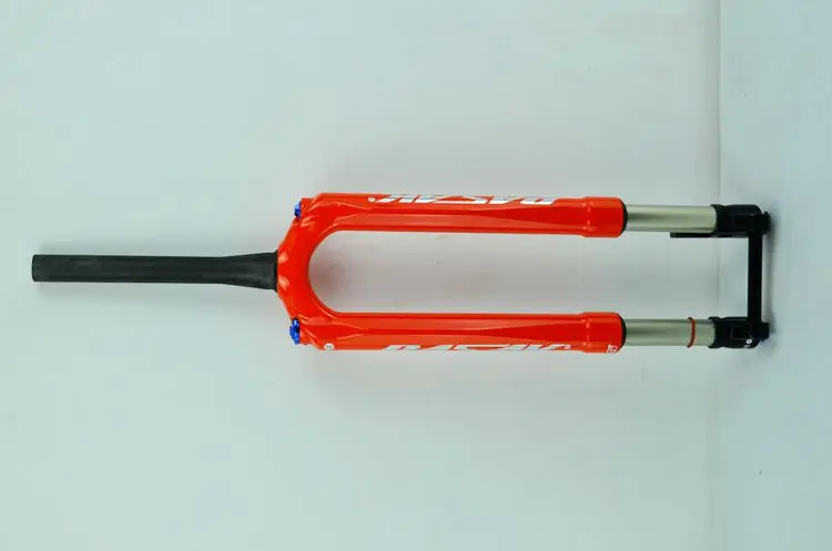 27.5 gloss orange PASAK велосипедная Карбоновая вилка MTB горный велосипед вилка Air 27,5 2" thru-axle15MM* 100 предсказательное рулевое масло для подвески и газовой вилки - Цвет: 27.5 gloss orange