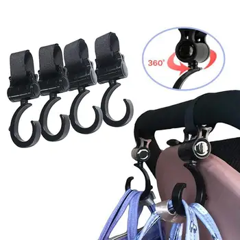 

4pcs/lot Baby Stroller Accessories Pushchair Carriage Bag Hanger Hook Multifunction 360 Degree Swivel Car Seat Stroller Hook