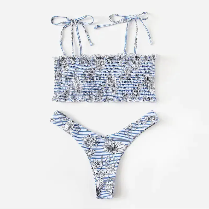 

String Bikini Push Up Brazilian Swimwear Women Bathing Suit Folding Process Swimsuit Female Thong Bikini Set Swim Holiday