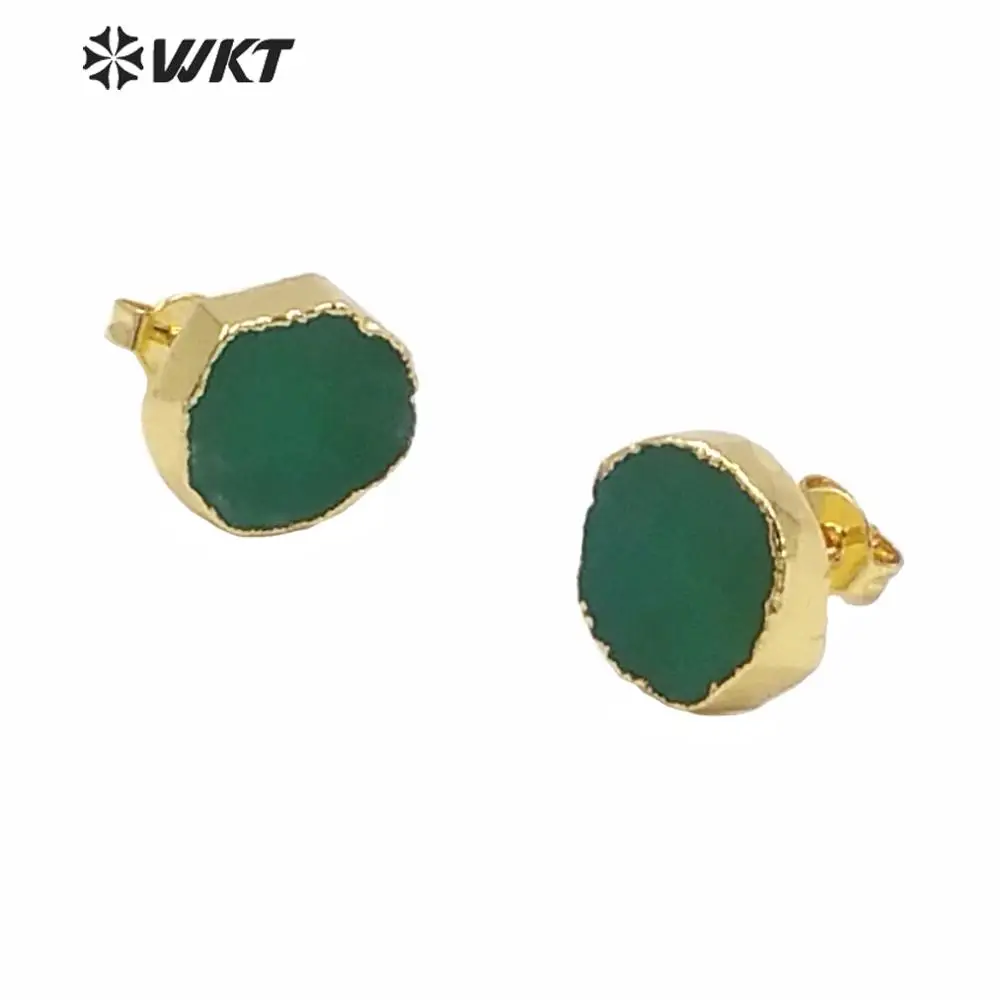 Серьги с натуральным австралийским камнем Chrysoprase 5 шт./лот серьги зеленым и 24 к
