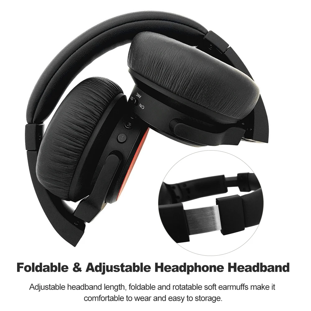BH90 беспроводные ANC Bluetooth CSR 4,1, гарнитура с активным шумоподавлением, стерео наушники, складные басовые музыкальные наушники с микрофоном
