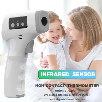

Forehead Thermometer Digital LCD Infrared Body Temporal Thermometer Backlit LCD Screen Silent Read Fast Read Measurement