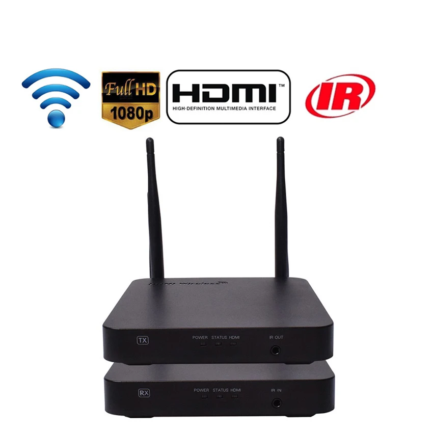 

5GHz Wireless Transmission HDMI Extender Transmitter Receiver Video Converter 100M 200M Wireless Wifi HDMI Sender DVD PC to TV