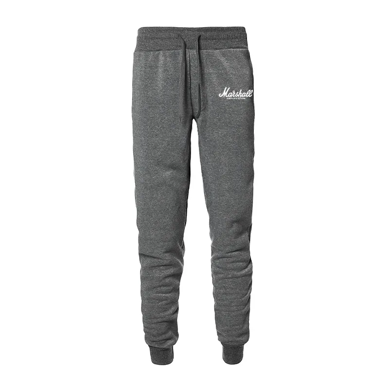 Dark gray Новые мужские спортивные штаны Marshall осень-зима, мужские спортивные штаны для фитнеса, упражнения для брюк, мужские брюки с логотипом Amps - Цвет: Dark gray