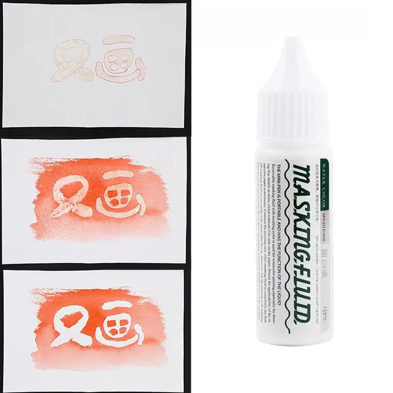 Superior 15/25/85ml White Watercolor Masking Fluid Liquid Pen Gum Art Tools  For Painting Art Supplies