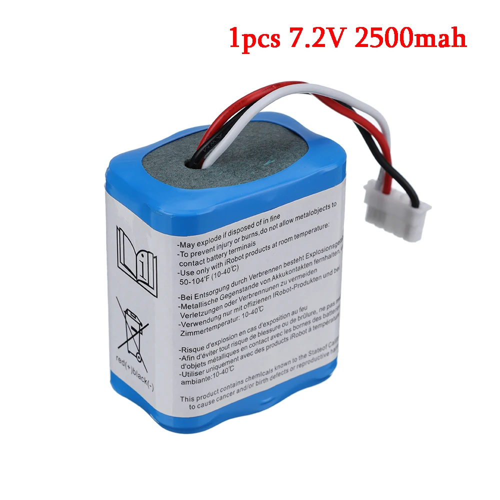Перезаряжаемый Ni-MH аккумулятор 7 2 в 2500 мАч для iRobot Braava 380T 380 390T Mint 5200 5200B 5200C |