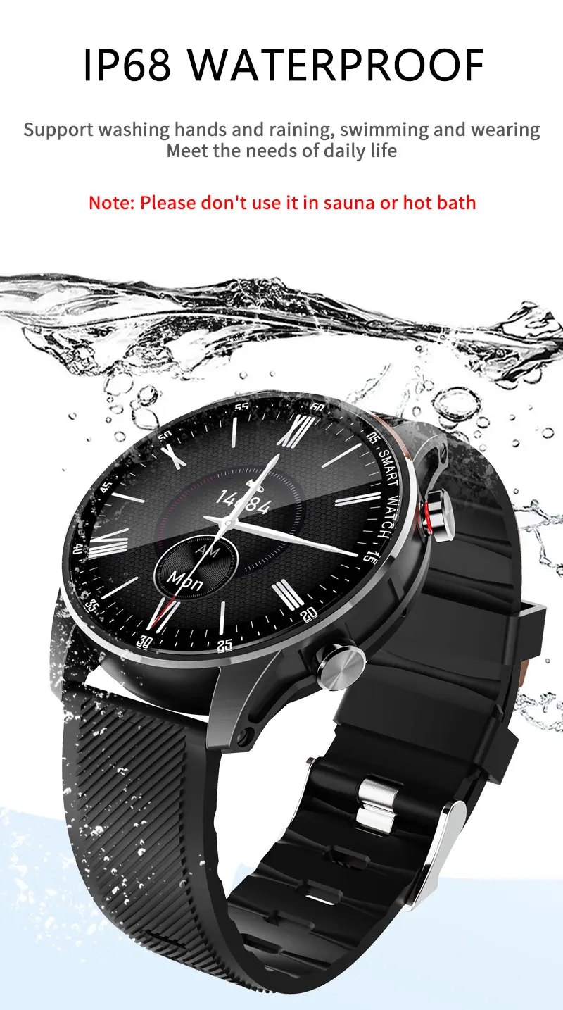 UGUMO 2022 New Smart Watch IP68 Waterproof SmartWatch BT call Answer temperature Heart Rate Monitor blood pressure watch bands