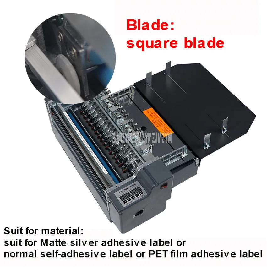 square blade A3 A4 Size Self-adhesive Label Cutting Machine Full Automatic Stickers Label Scribing Cutter High-speed Slitting Machine 220V - Цвет: square blade