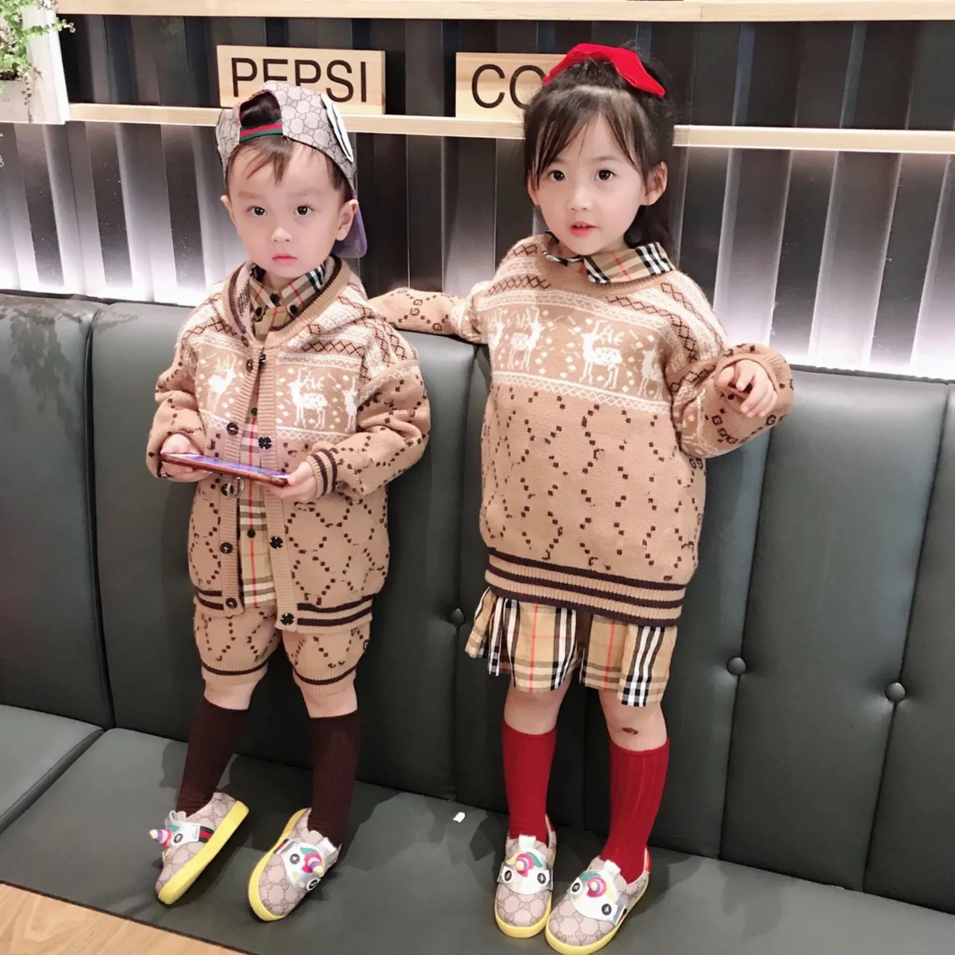 

Boys' Sweater 2019 Spring And Autumn Cartoon Western Style Mink Cashmere Sweater Pullover Baby Children Crew Neck Sweater Fashio
