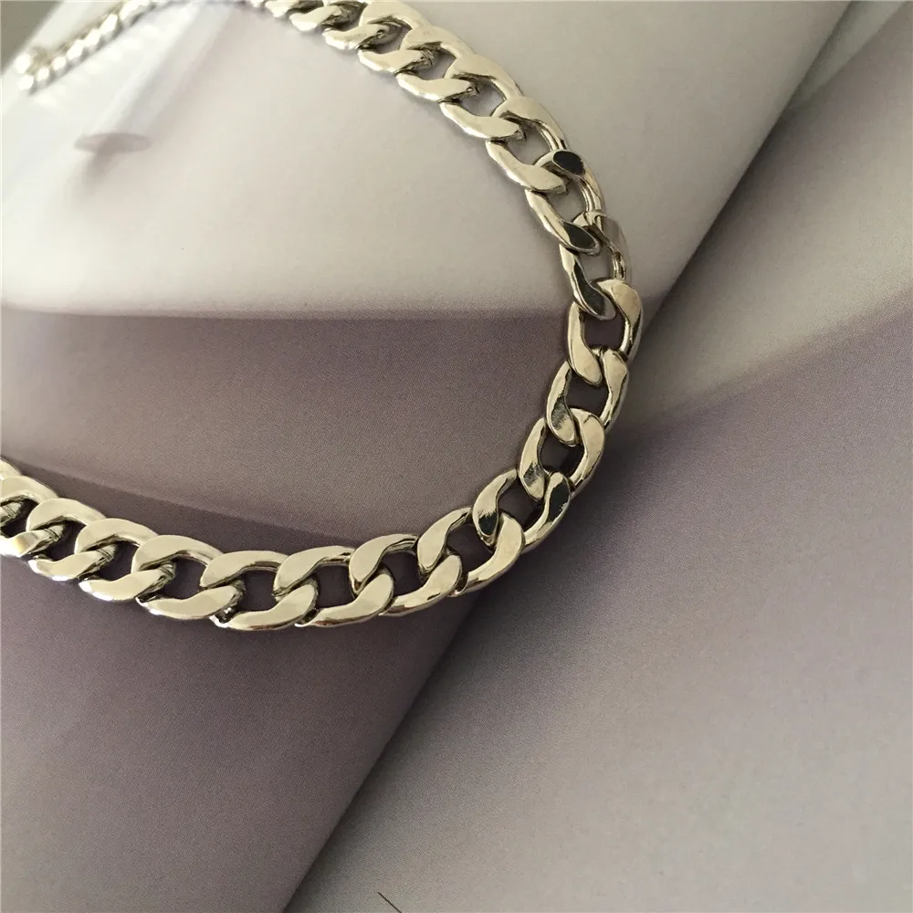 Chunky Gold Rosegold Rhodium Color Option Chain Choker Necklace For Women Girl Hipop Jewelry