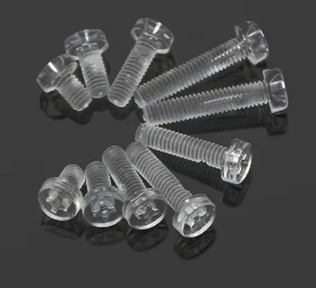 

M4x 6 Plastic bolts,Transparent clear M4 Screw PC Acrylic plate LED Lighting Plate Round head DIY toy nut M4x6 8 10 12 14 16 20