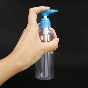 

5pcs 100ml Pump Bottle Clear Plastic Refillable Bolttle Foaming Soap Dispenser Countertop Bottle Random Color